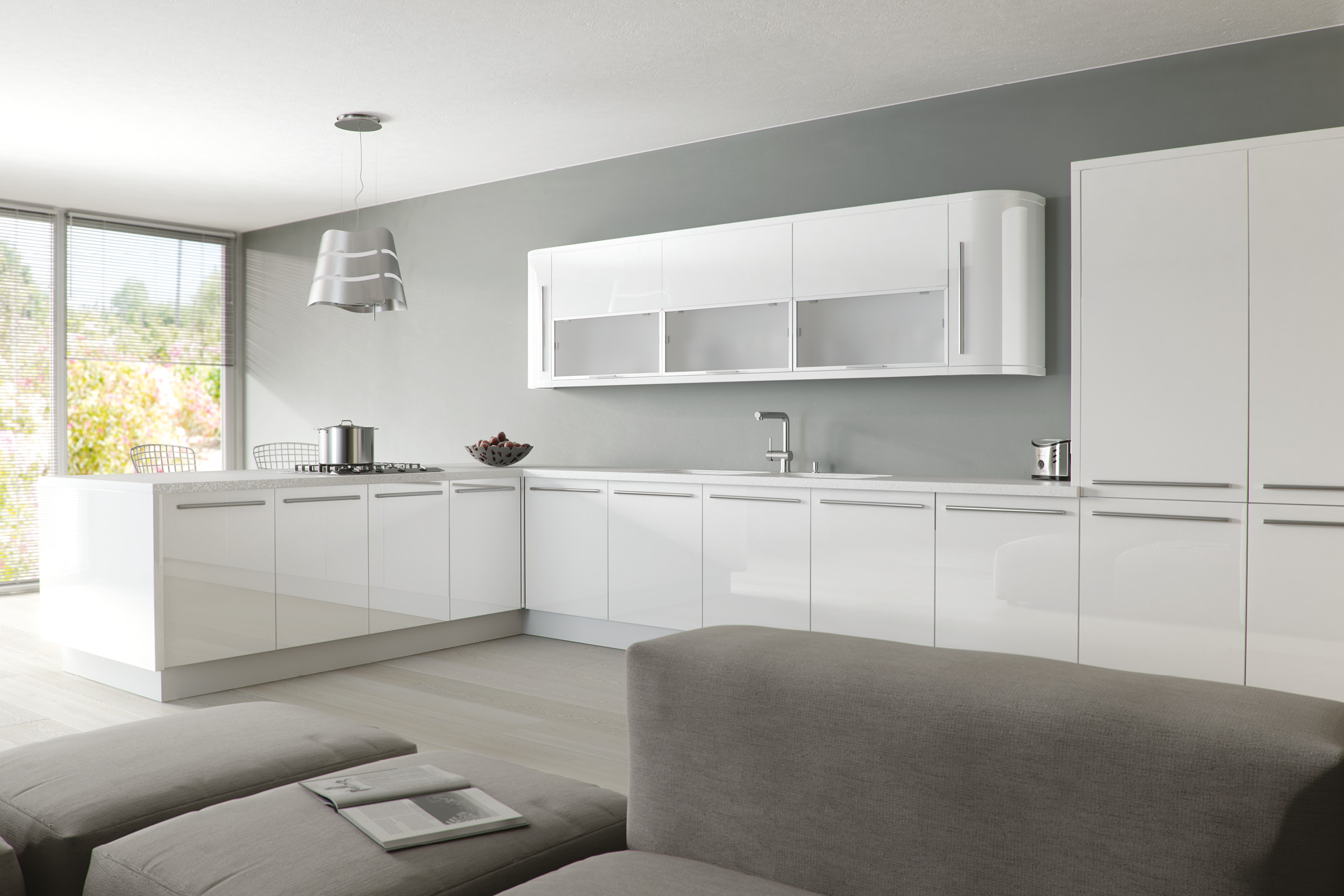 Zurfiz Ultragloss White Contemporary Kitchen Blossom Avenue