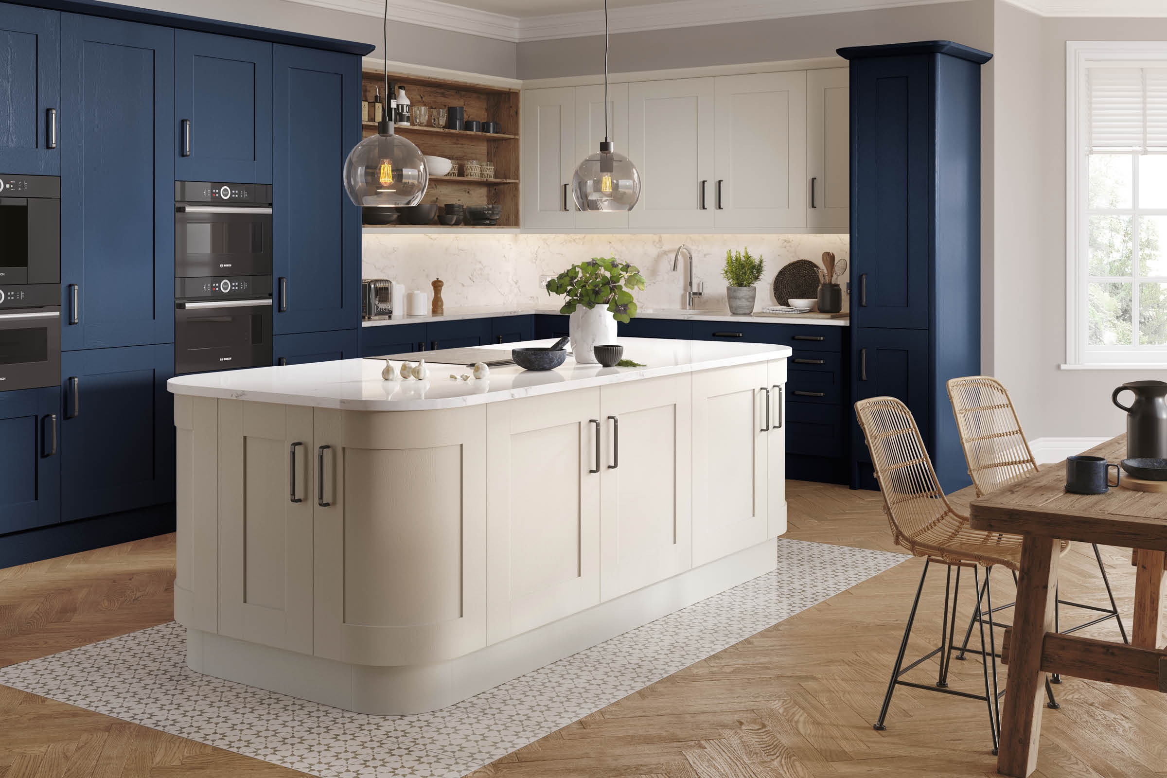 9. Blue Christmas? Choose the Wilton Oakgrain Azure Blue & Wilton Oakgrain Grey kitchen to add a blue that you will love in your home