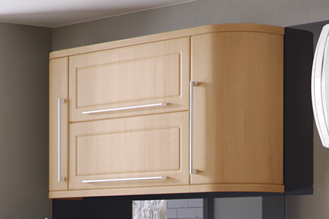 Plain Curved Doors Wall Cabinet