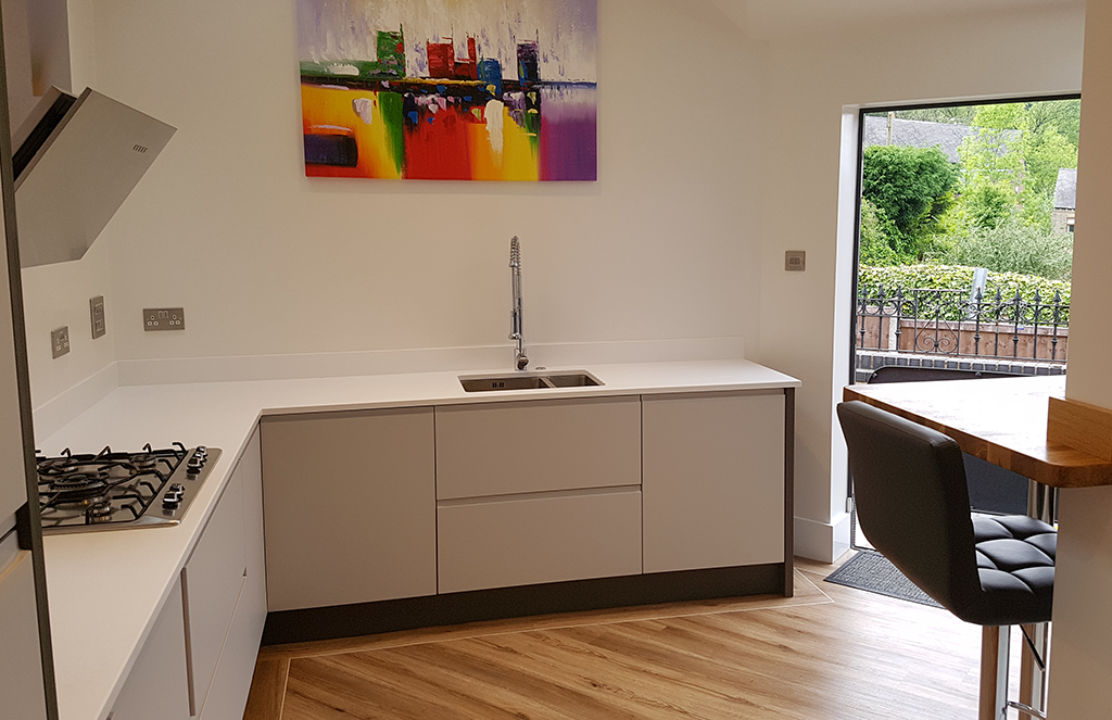 Bella Knebworth Door in Matt Dove Grey Kitchen