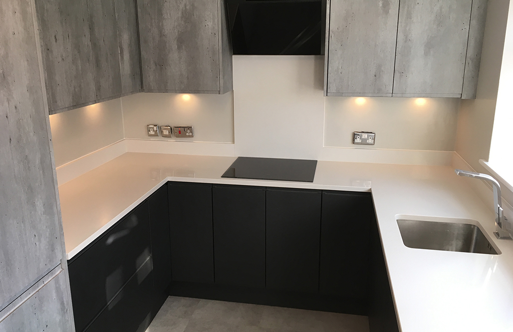 Bella Knebworth Door in London Concrete & Matt Graphite