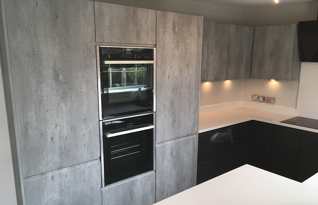 Bella Knebworth Door in London Concrete & Matt Graphite