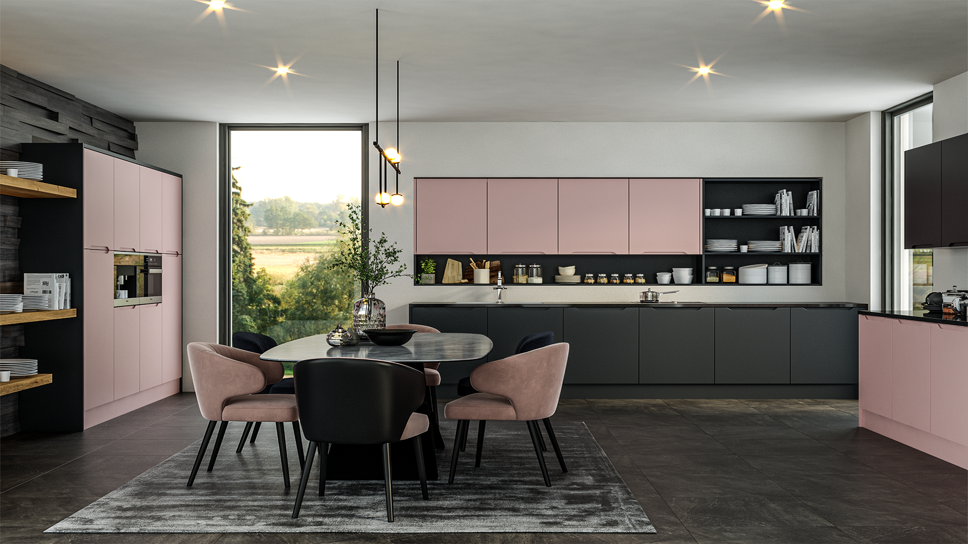  10. Have yourself a merry little Christmas with the Bella Matt Blush Pink kitchen as the heart of your home