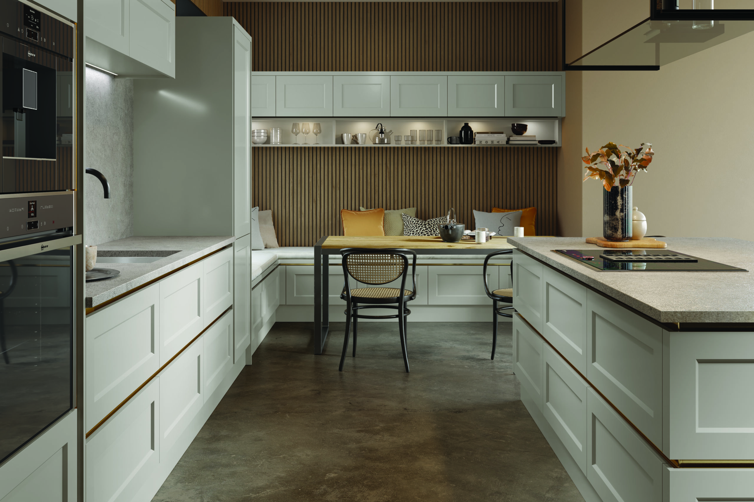 VOXTORP light-beige kitchen – glossy and minimal - IKEA