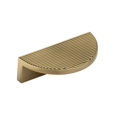 Barrington Eclipse Pull Handle Ribbed Brushed Satin Brass