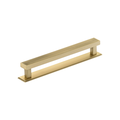 Barrington Pull Handle and Backplate Brushed Satin Brass